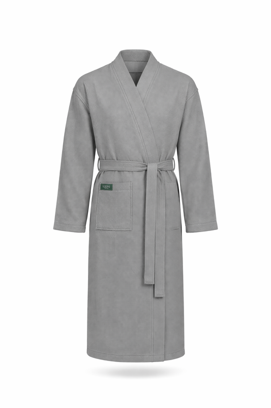 Wafel badjas unisex Gray 100% katoen