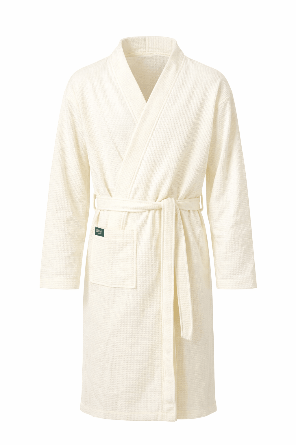 Wafel badjas unisex Beige 100% katoen - Louve Paris