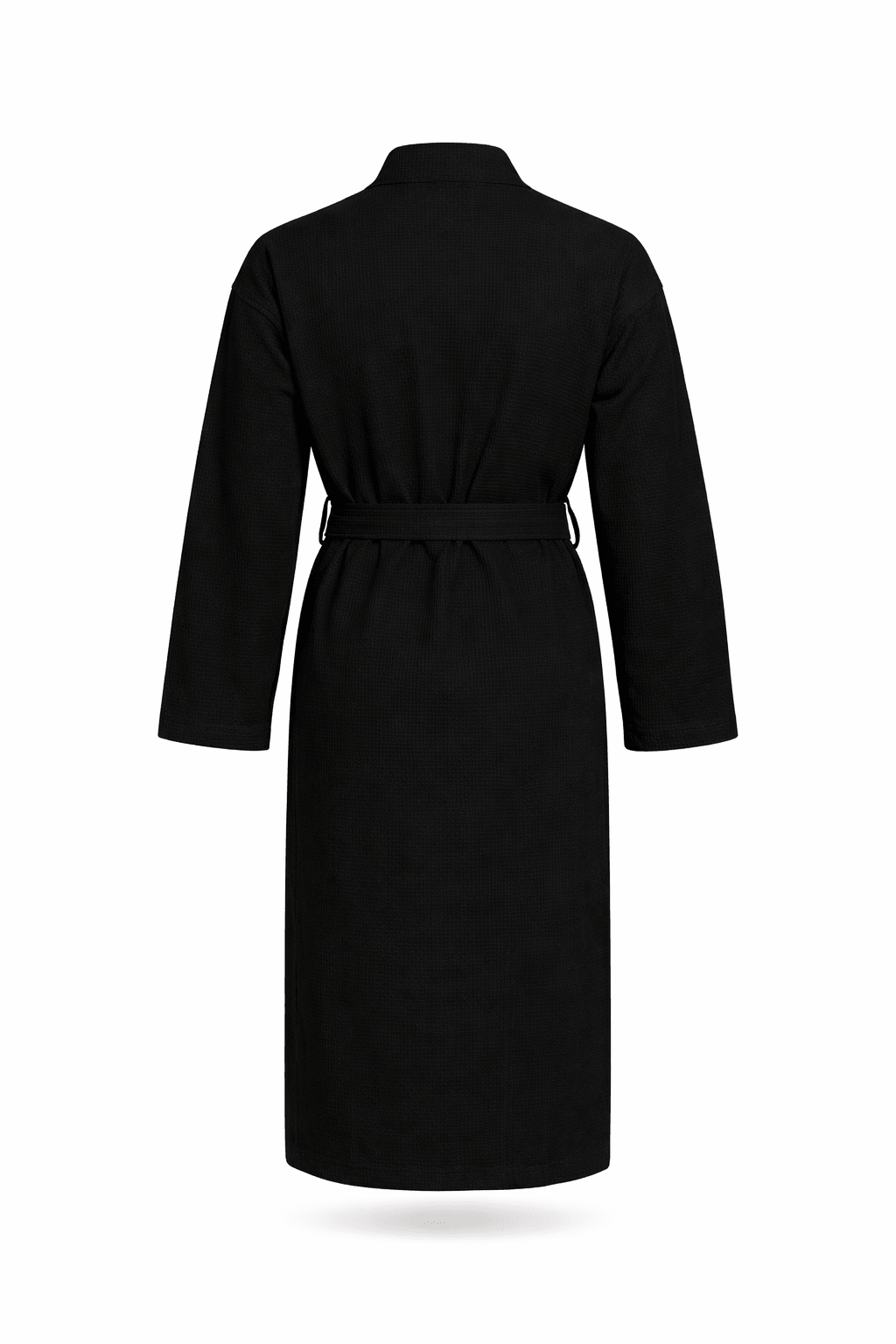 Wafel badjas unisex Black 100% katoen - Louve Paris