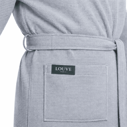 Wafel badjas unisex Gray 100% katoen - Louve Paris