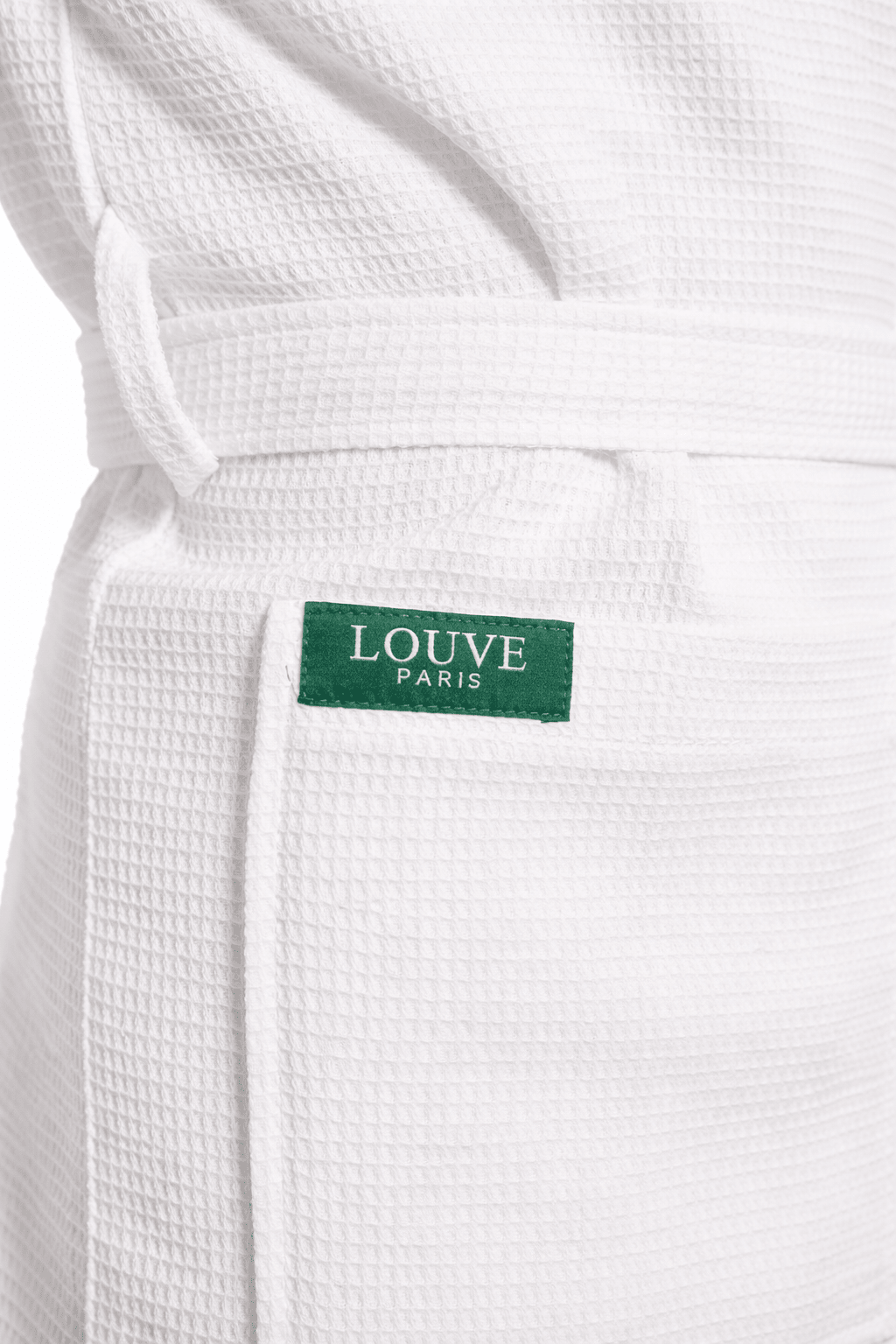 Wafel badjas unisex White 100% katoen - Louve Paris